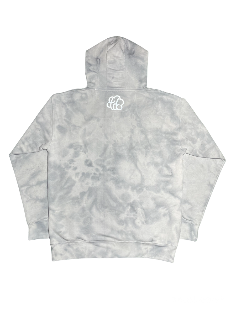 Tie dying deals a grey hoodie