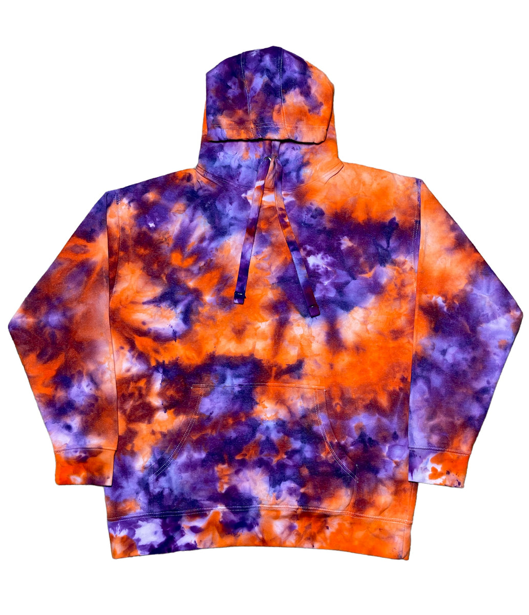 Blue and orange tie dye online hoodie