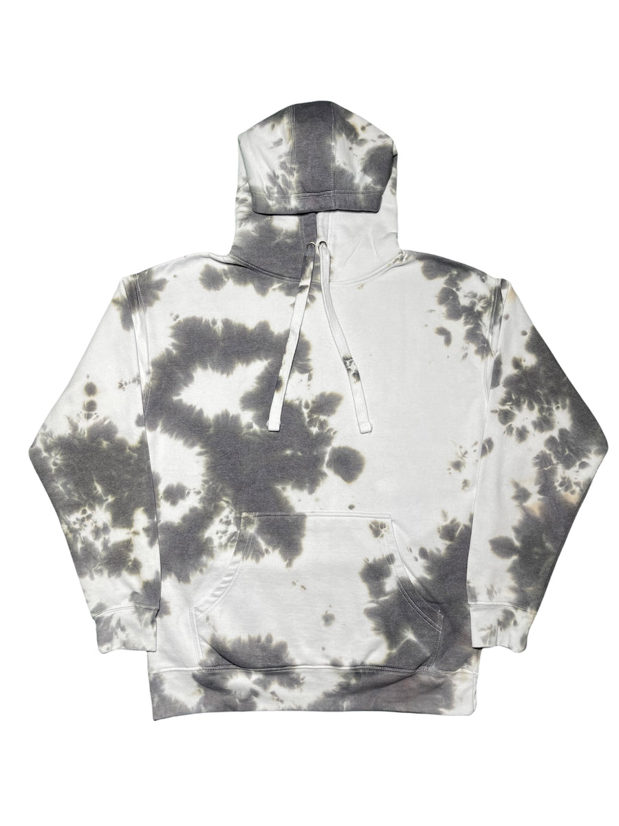 Grey tie dye zip up online hoodie