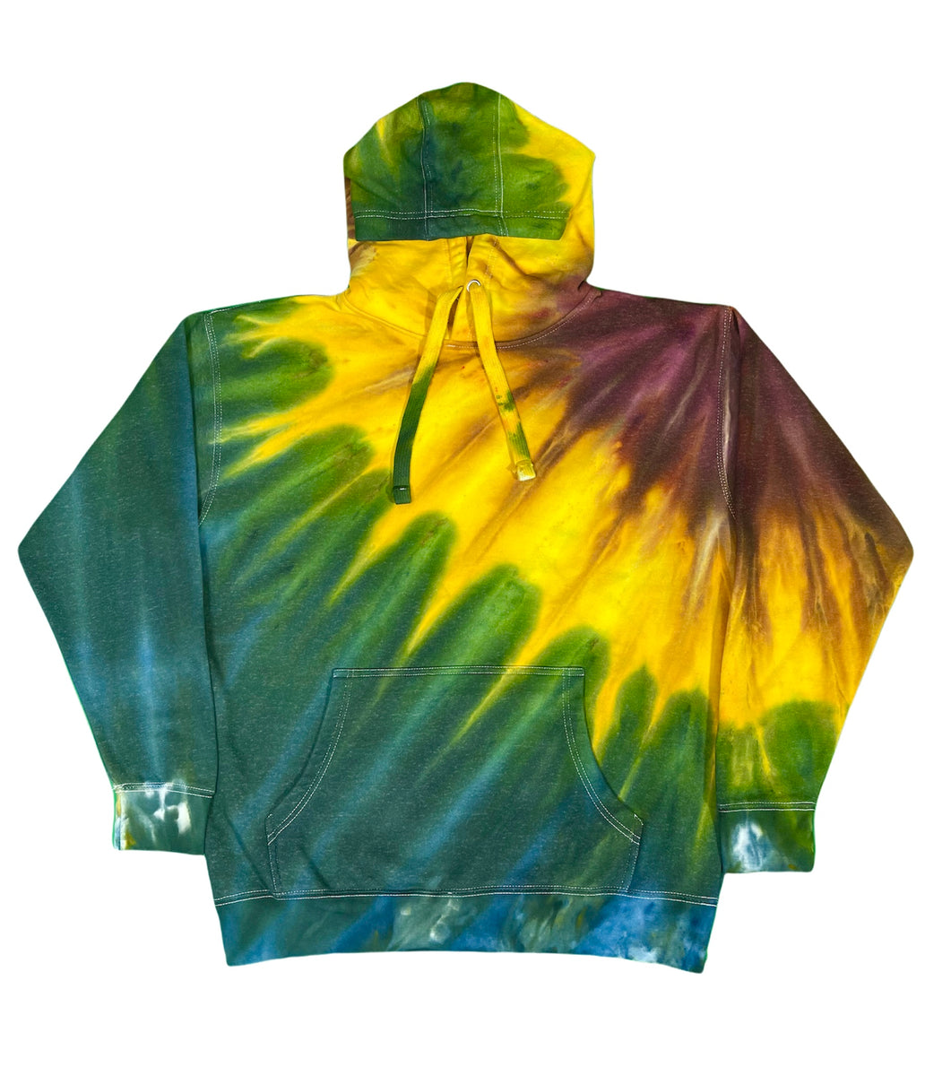 Green tea tie online dye hoodie