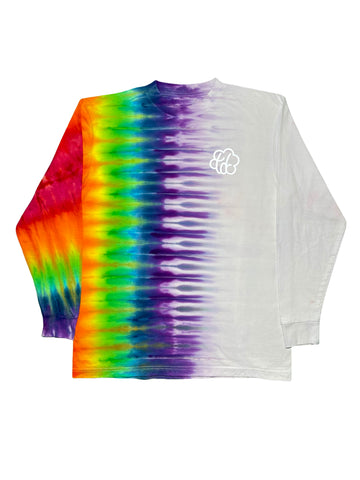 ROYGBIV Vertical Rainbow Tie Dye Long Sleeve T-Shirt - The Tie Dye Company