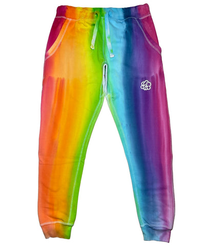 Crayon Melt Rainbow Tie Dye Jogger Pants - The Tie Dye Company
