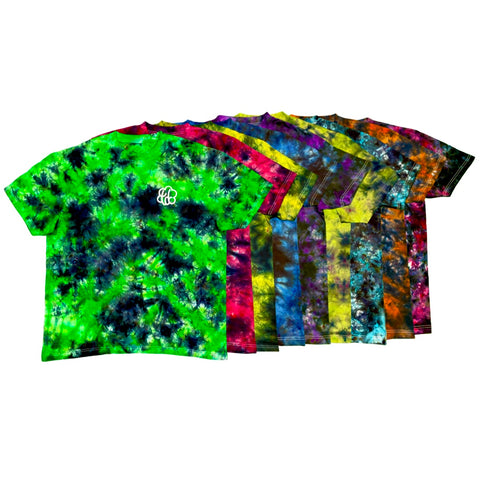 Cloud x Black Tie Dye Short Sleeve T-Shirt (9 Color Options) - The Tie Dye Company