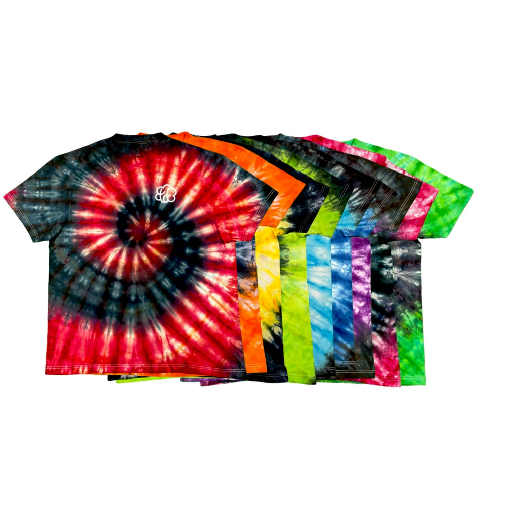 Spiral x Black Tie Dye Short Sleeve T-Shirt (9 Color Options