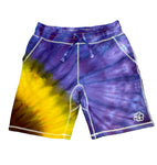 Purple Sunflower Fleece Shorts - The Tie Dye Company