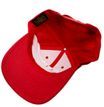 Rainbow Cloud 5-Panel Premium Curved Visor Snapback Hat (Red) - The Tie Dye Company