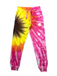 Pink Sunflower Tie Dye Jogger Pants - The Tie Dye Company