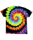 Rainbow Mosaic Spiral Tie Dye Short Sleeve T-Shirt