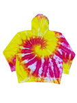 Pink & Yellow Spiral Tie Dye Pullover Hoodie - The Tie Dye Company