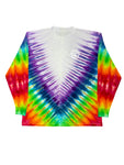 ROYGBIV V Rainbow Tie Dye Long Sleeve T-Shirt - The Tie Dye Company