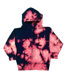 YOUTH Pink Navy Reverse Tie Dye Pullover Hoodie - The Tie Dye Company