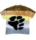 Bear Flag Animal Paw Print Tie Dye Short Sleeve T-Shirt