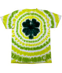 Greens Four Leaf Clover St. Patrick’s Day Tie Dye Short Sleeve T-Shirt
