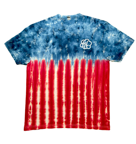 USA American Flag Tie Dye Short Sleeve T-Shirt - The Tie Dye Company
